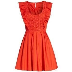 FREE PEOPLE HALF MOON HOT LAVA DRESS